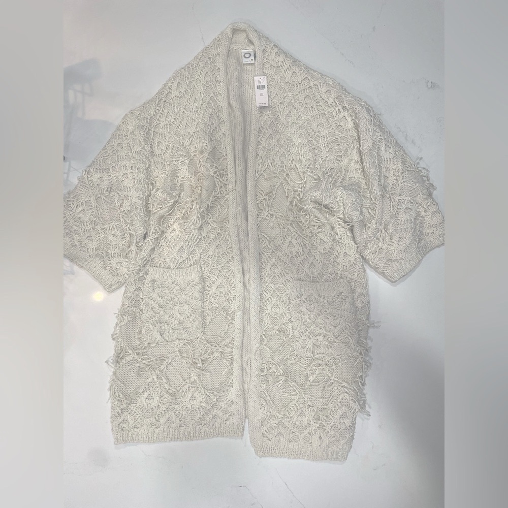 NWT Anthropologie Akemi + Kin long blanket fringe cardigan outer jacket